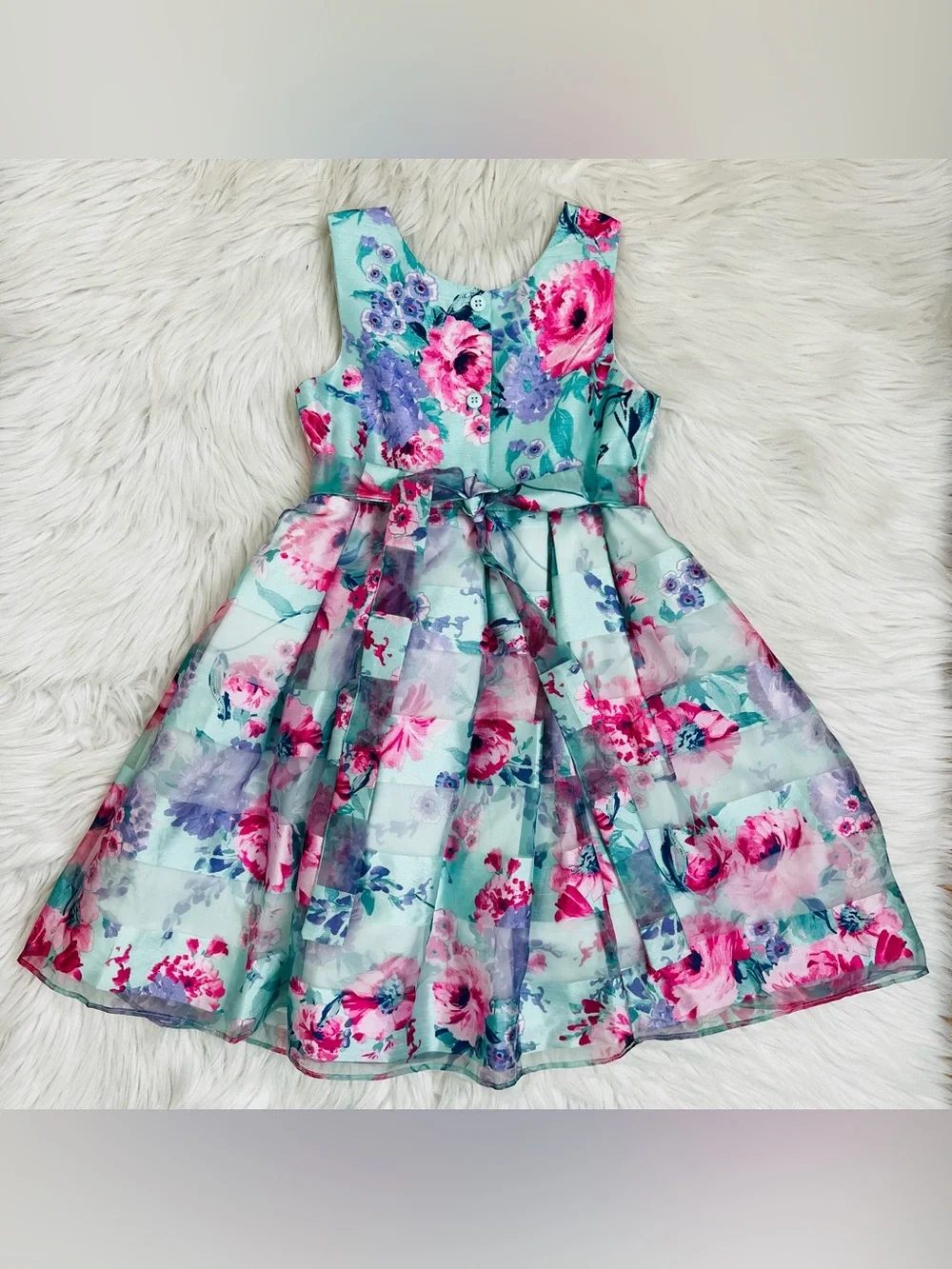 NWOT! Jona Michelle Floral Bow Detail Dress Sz 5